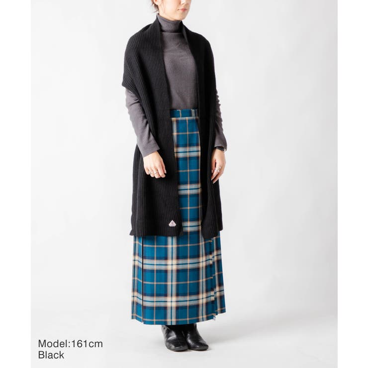 ピレネックスPYRENEXHUS006マフラーORNEOメンズレディースファッション小物ウールカシミヤロゴストールリブニットロゴパッチおしゃれプレゼントギフト贈り物誕生日記念お祝い秋冬防寒カーキブラックカーキ