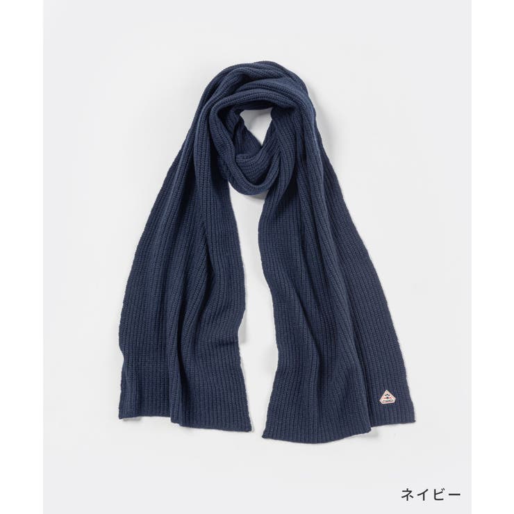 ピレネックスPYRENEXHUS006マフラーORNEOメンズレディースファッション小物ウールカシミヤロゴストールリブニットロゴパッチおしゃれプレゼントギフト贈り物誕生日記念お祝い秋冬防寒カーキブラックカーキ