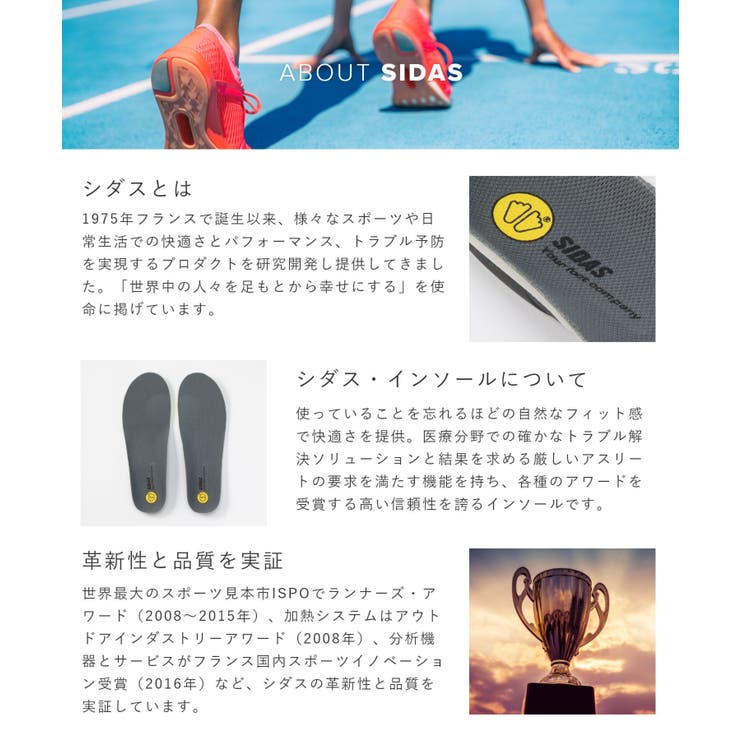 シダスSIDASGOLF3D2012インソールメンズレディースシューズゴルフ3D中敷き高性能安定感サポート通気性ゴルフ専用スウィング安定飛距離アップアーチサポート姿勢改善軽量負担軽減ゴルフ用品スポーツ326914グレーマルチXS～XL