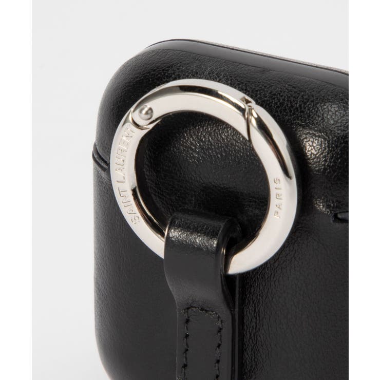 サンローランSAINTLAURENT6356480O7TNイヤホンケースメンズレディースファッション小物パリイアフォンポーチレザーAirPodsエアーポッズ小物入れケースコンパクトロゴトラベルプレゼントギフトエアポッズ贈り物記念airpodscaseブラック