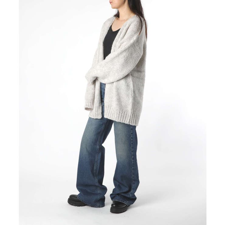 【正規品】トリコットジーンマルクTRICOTSJEANMARCNATHANカーディガンレディースアウター長袖ニット秋冬シンプルふんわりエクリュデニム