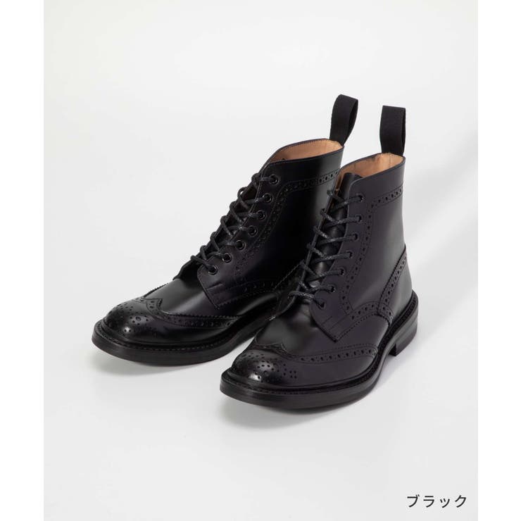 Tricker's 黒 レザー靴 収納袋付き