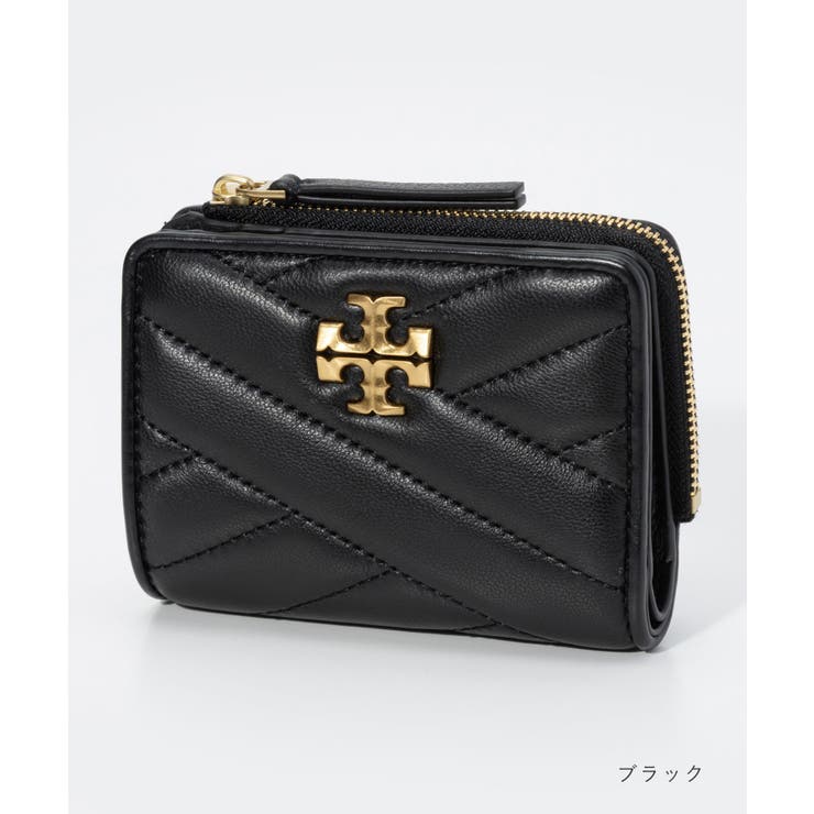 トリーバーチTORYBURCH153121二つ折り財布レディース財布キラシェブロンバイフォードレザーミニ財布小銭入れウォレットコンパクトプレゼントギフト贈り物ブランドロゴ誕生日記念お祝いKiraChevronBi-FoldWalletブラック