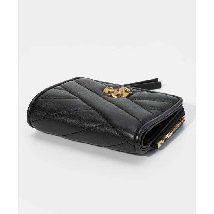 トリーバーチTORYBURCH153121二つ折り財布レディース財布キラシェブロンバイフォードレザーミニ財布小銭入れウォレットコンパクトプレゼントギフト贈り物ブランドロゴ誕生日記念お祝いKiraChevronBi-FoldWalletブラック