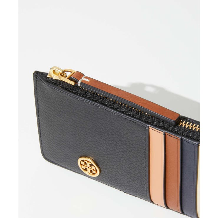 トリーバーチTORYBURCH146012カードケースレディースファッション小物ロビンソンペブルドトップジップカードホルダーレザービジネスパスケースロゴプレゼントお祝い通勤通学コンパクトギフト誕生日RobinsonPebbledTop-ZipCardCaseブラック