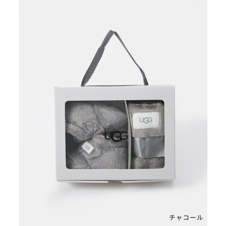 アグUGG1094823Iサンダルビックスビーアンドラビーキッズ・ベビーシューズベビーブーティー&ブランケットセットBixbeeAndLoveyロゴおしゃれ靴ウィンター防寒あったかふわふわブランドプレゼント赤ちゃん出産祝いチャコールバニラ9.0～12.5cm