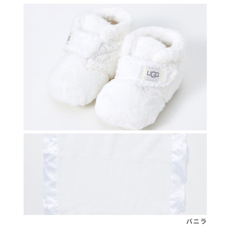 アグUGG1094823Iサンダルビックスビーアンドラビーキッズ・ベビーシューズベビーブーティー&ブランケットセットBixbeeAndLoveyロゴおしゃれ靴ウィンター防寒あったかふわふわブランドプレゼント赤ちゃん出産祝いチャコールバニラ9.0～12.5cm