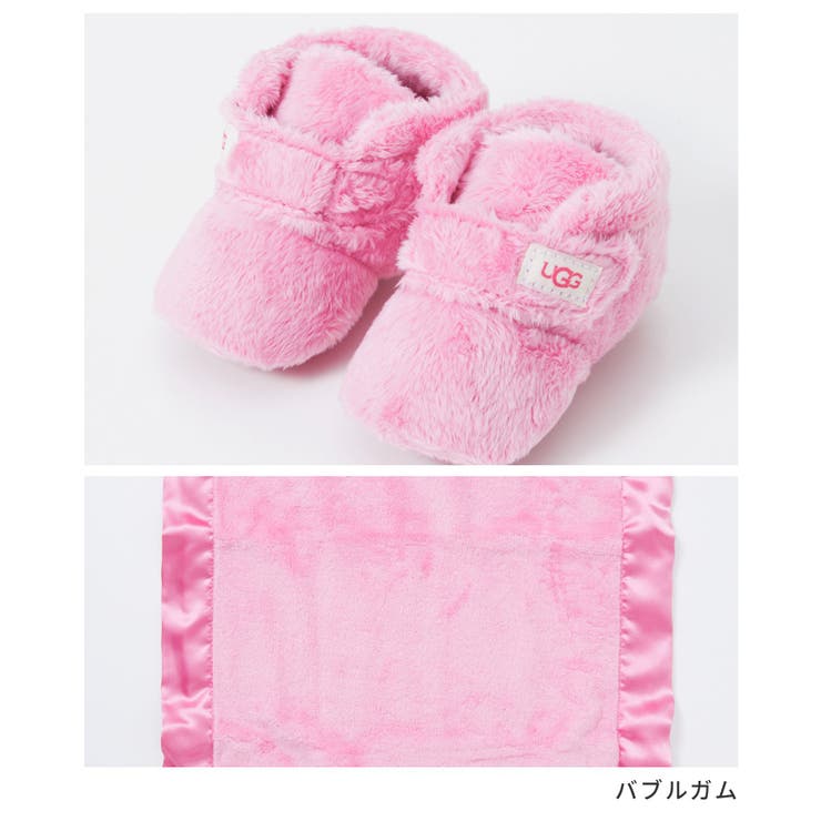アグUGG1094823Iサンダルビックスビーアンドラビーキッズ・ベビーシューズベビーブーティー&ブランケットセットBixbeeAndLoveyロゴおしゃれ靴ウィンター防寒あったかふわふわブランドプレゼント赤ちゃん出産祝いチャコールバニラ9.0～12.5cm