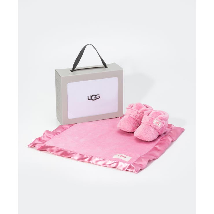 アグUGG1094823Iサンダルビックスビーアンドラビーキッズ・ベビーシューズベビーブーティー&ブランケットセットBixbeeAndLoveyロゴおしゃれ靴ウィンター防寒あったかふわふわブランドプレゼント赤ちゃん出産祝いチャコールバニラ9.0～12.5cm