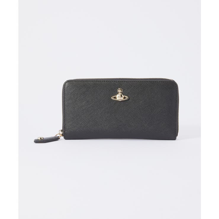 ヴィヴィアンウェストウッドVivienneWestwood51050023L001N長財布SAFFIANOCLASSICZIPROUNDWALLETレディース財布ブラウンブラックグレー