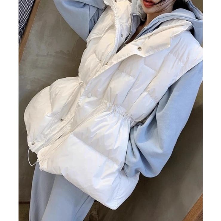 スタンドカラージップスドローストリングファーベスト | Ulysses | 詳細画像2 