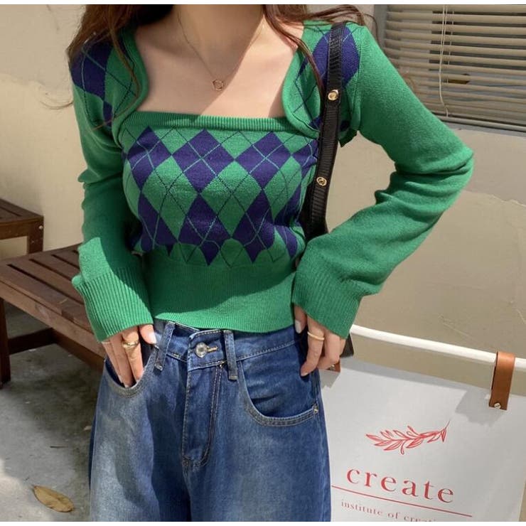 2枚ニット・セーター【韓国ファッション】[品番：NTRW0008314