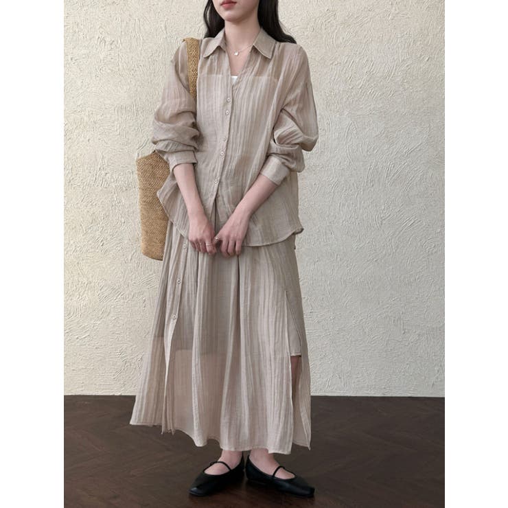 モカ | プリーツシャツスカートセットアップ | Ulysses