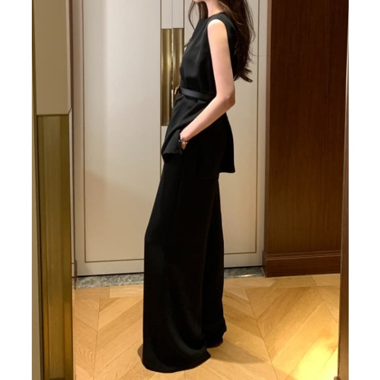 リボン袖なしトップスハイウエストスラックスセットアップ | Ulysses | 詳細画像7 
