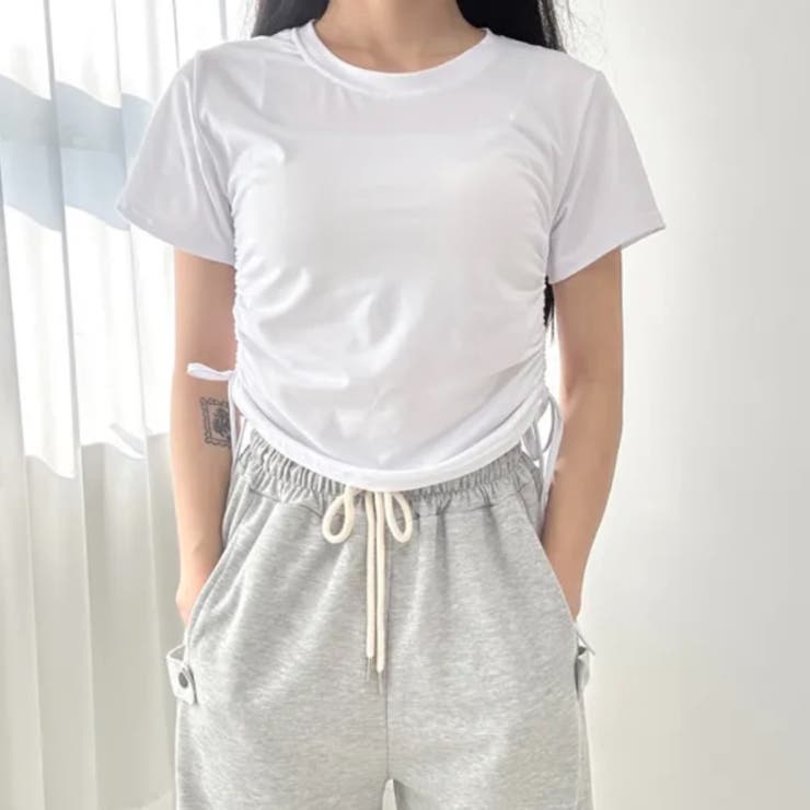 ホワイト | ドローストリング半袖Tシャツ | Ulysses