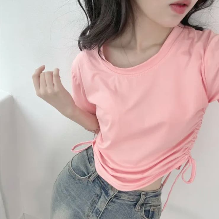 ピンク | ドローストリング半袖Tシャツ | Ulysses