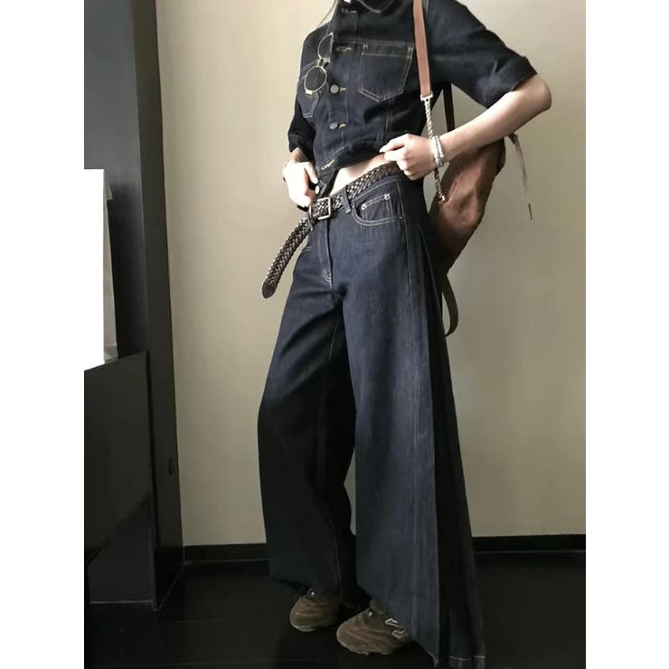 デニム半袖ジャケットワイドパンツ2枚セット | Ulysses | 詳細画像2 