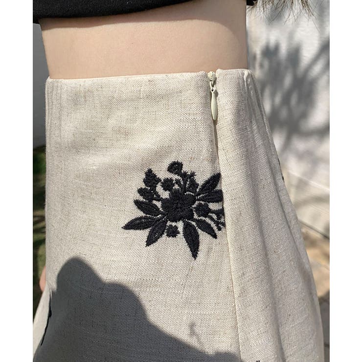 刺繍レース切り替えAラインスカート | Ulysses | 詳細画像4 