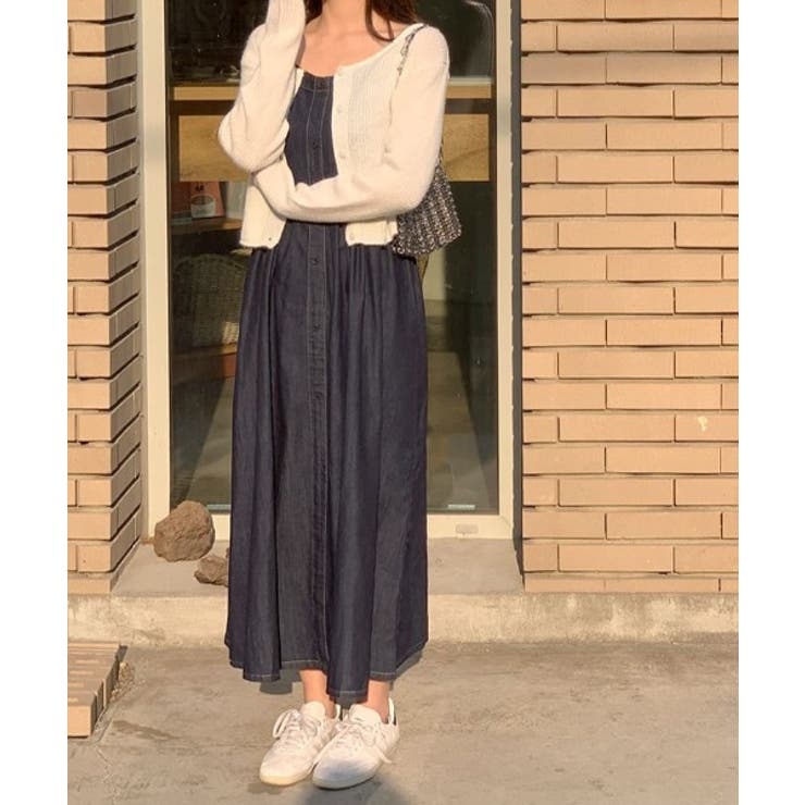 シャーリングティアードデニムキャミワンピース | Ulysses | 詳細画像4 