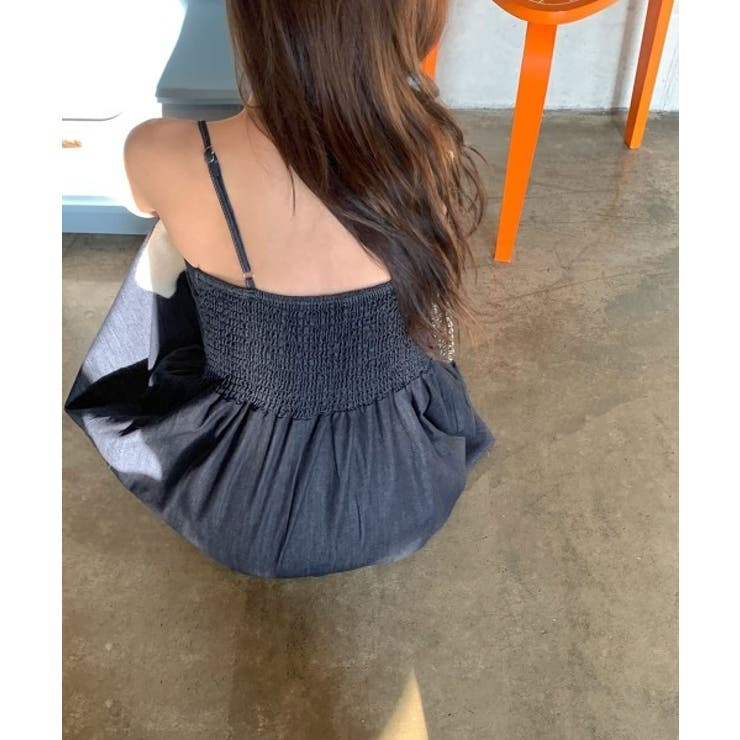 シャーリングティアードデニムキャミワンピース | Ulysses | 詳細画像7 