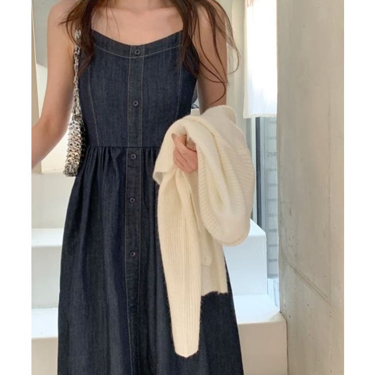 シャーリングティアードデニムキャミワンピース | Ulysses | 詳細画像8 