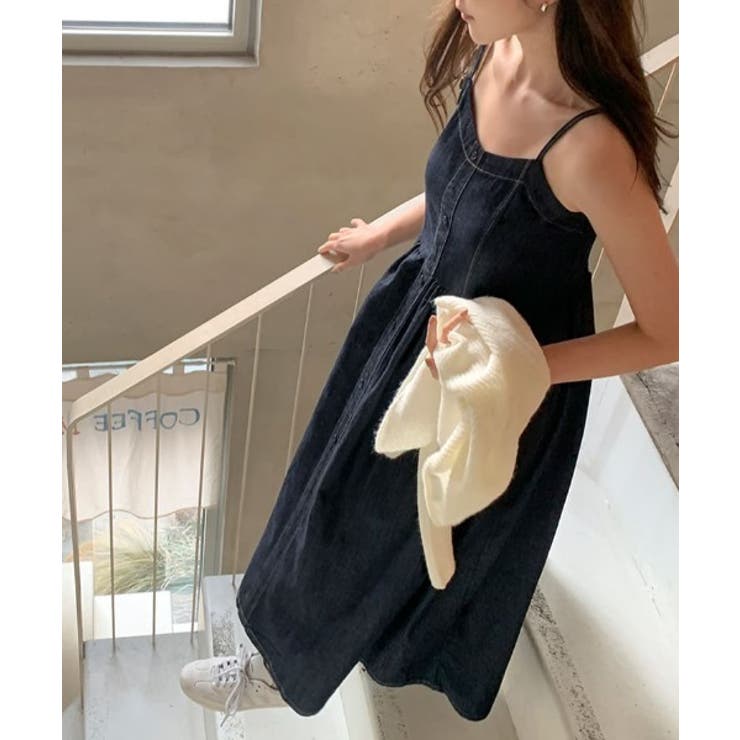 シャーリングティアードデニムキャミワンピース | Ulysses | 詳細画像9 