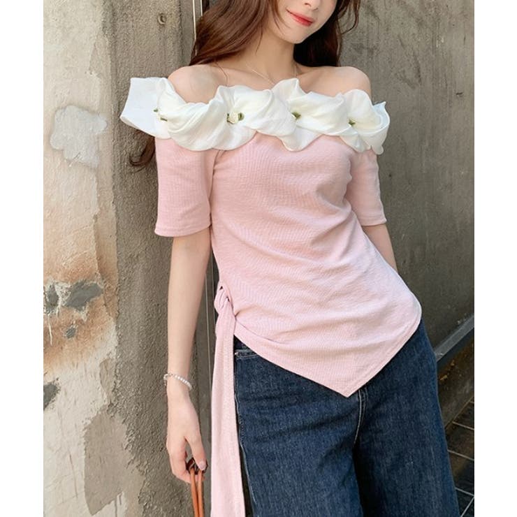 イレギュラーボートネックTシャツ | Ulysses | 詳細画像1 