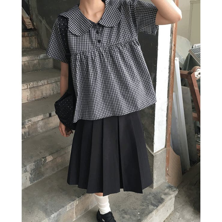 デカ襟チェック柄シャツ | Ulysses | 詳細画像5 
