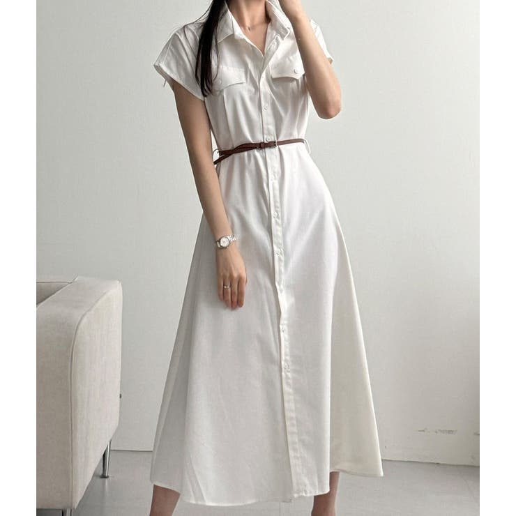 ベルト付きシャツワンピース | Ulysses | 詳細画像1 