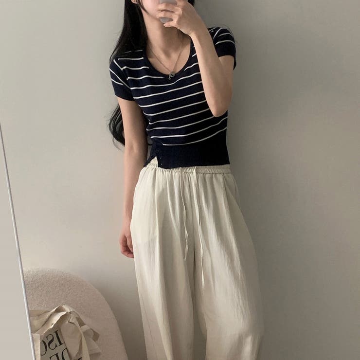 Uネック半袖ニットトップス | Ulysses | 詳細画像19 