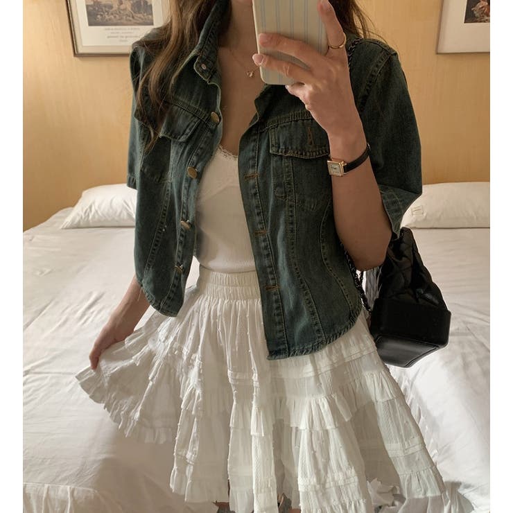 ポケット半袖襟付きデニムトップス | Ulysses | 詳細画像2 