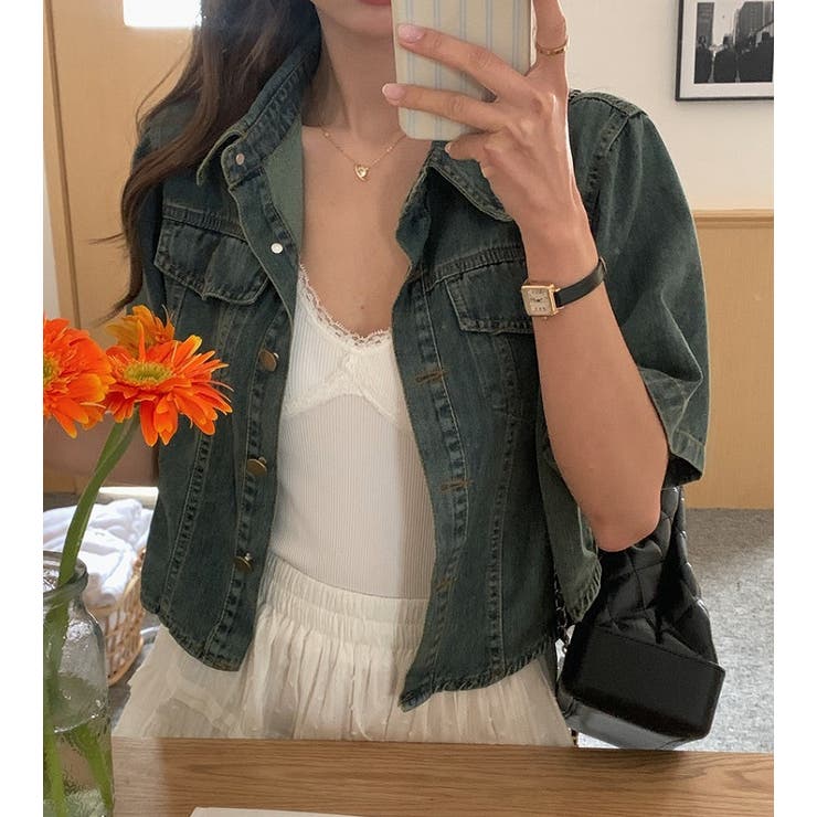 ポケット半袖襟付きデニムトップス | Ulysses | 詳細画像3 