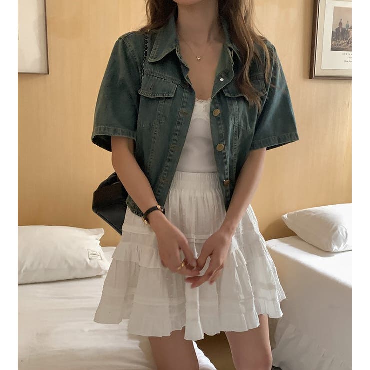 ポケット半袖襟付きデニムトップス | Ulysses | 詳細画像4 