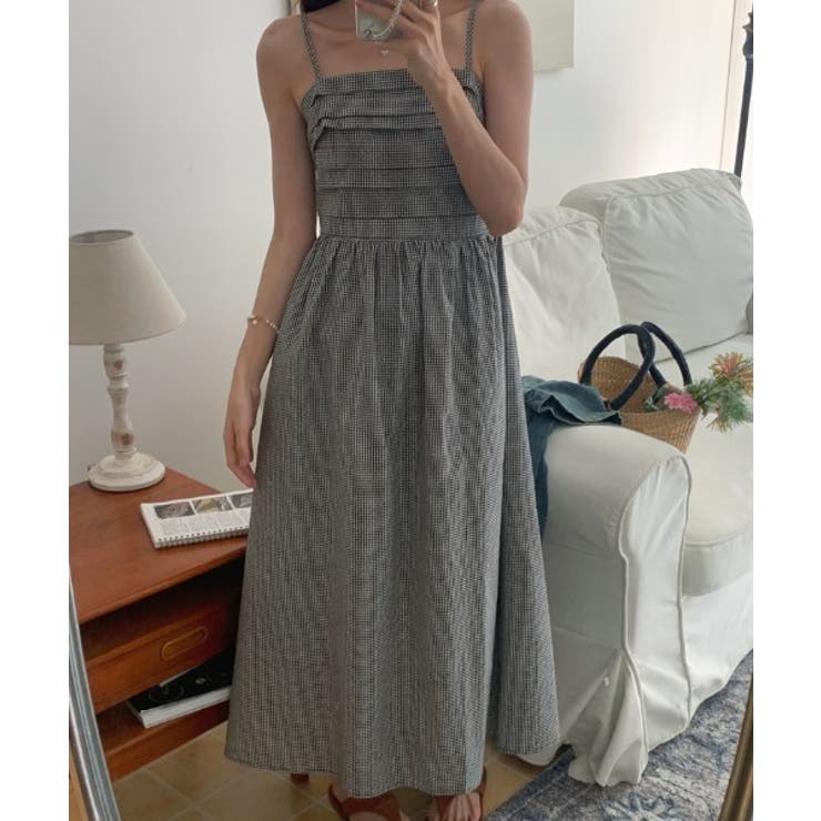 チェック柄キャミワンピース | Ulysses | 詳細画像1 