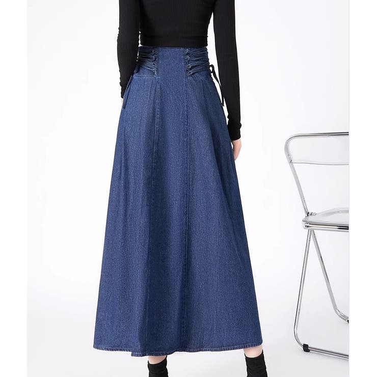 リボンハイウエストデニムスカート | Ulysses | 詳細画像3 