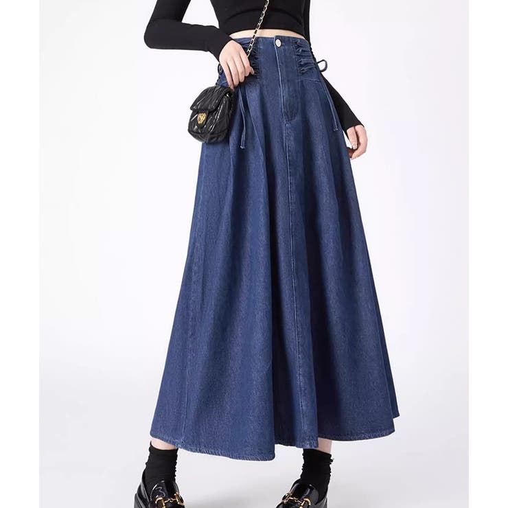 リボンハイウエストデニムスカート | Ulysses | 詳細画像9 