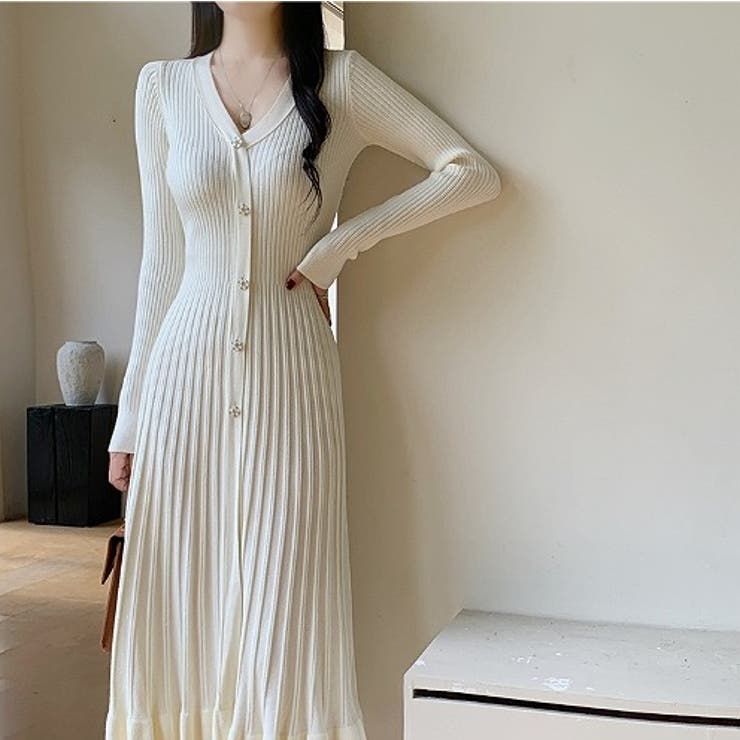 Vネックニットワンピース | Ulysses | 詳細画像1 