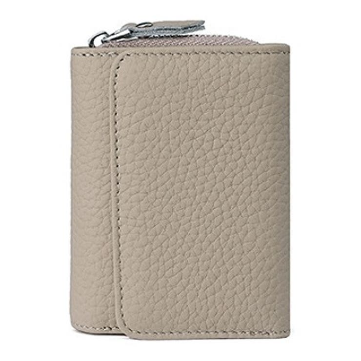 グレージュ | ミニカラフル合成皮革3つ折り財布 | Ulysses