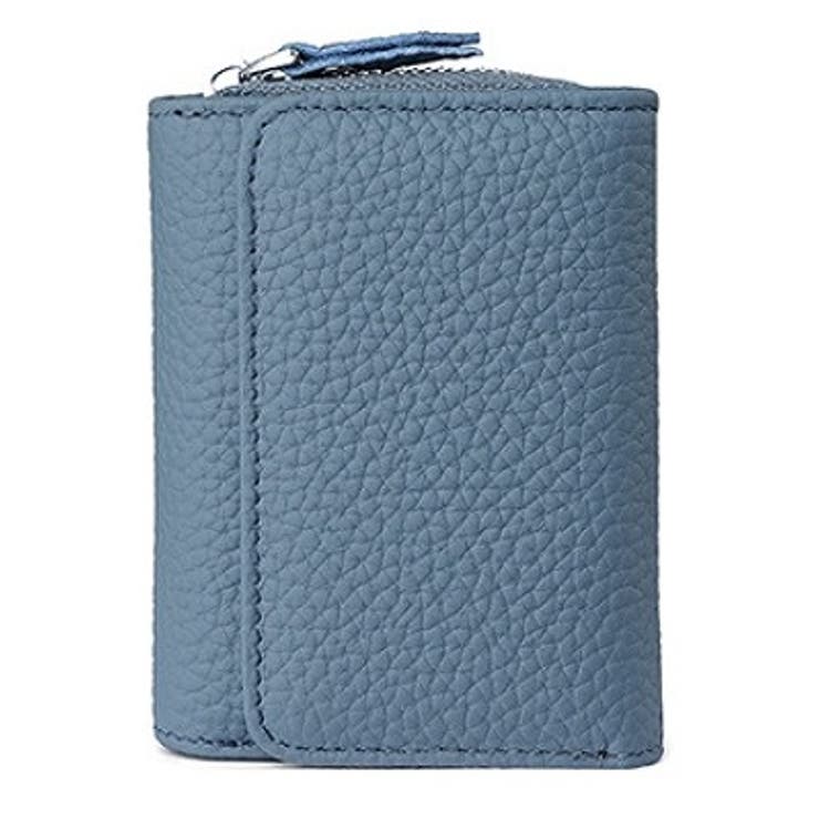 ブルー | ミニカラフル合成皮革3つ折り財布 | Ulysses