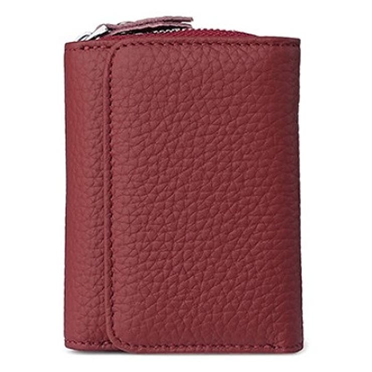 ボルドー | ミニカラフル合成皮革3つ折り財布 | Ulysses