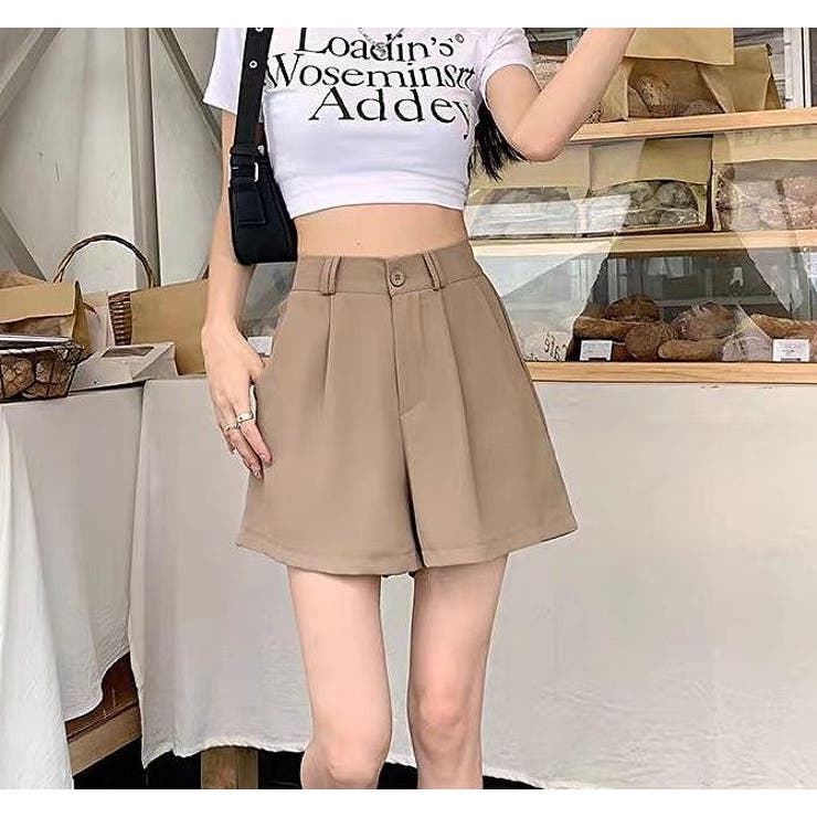 ハイウエストボタン付き無地ショートパンツ | Ulysses | 詳細画像5 