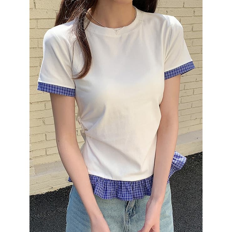 デザインクルーネック半袖配色TEE | Ulysses | 詳細画像2 