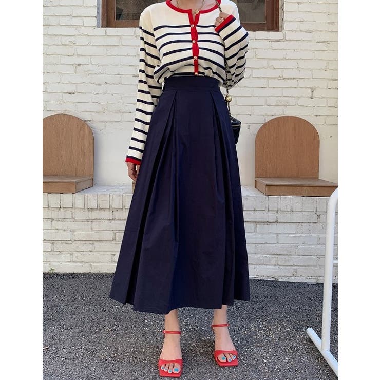 大人カジュアルクルーネックシングルブレストボーダーカーディガン | Ulysses | 詳細画像6 