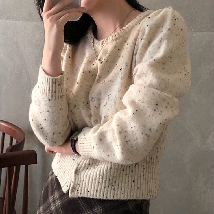 クルーネック長袖シングルブレストニットカーディガン | Ulysses | 詳細画像2 