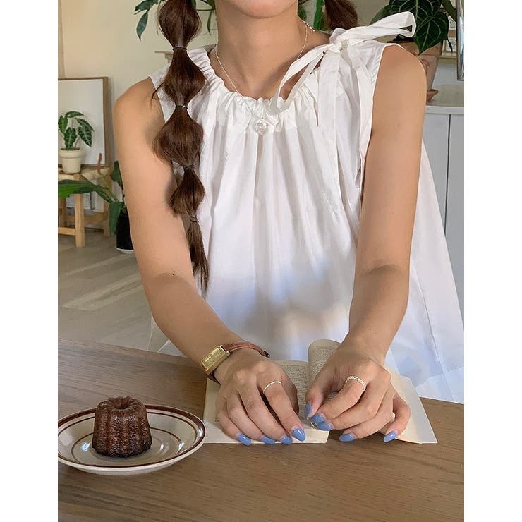 クルーネック袖なしドローストリングトップス | Ulysses | 詳細画像3 