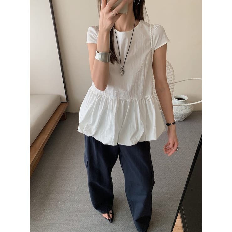 デザインクルーネック半袖トップス | Ulysses | 詳細画像2 