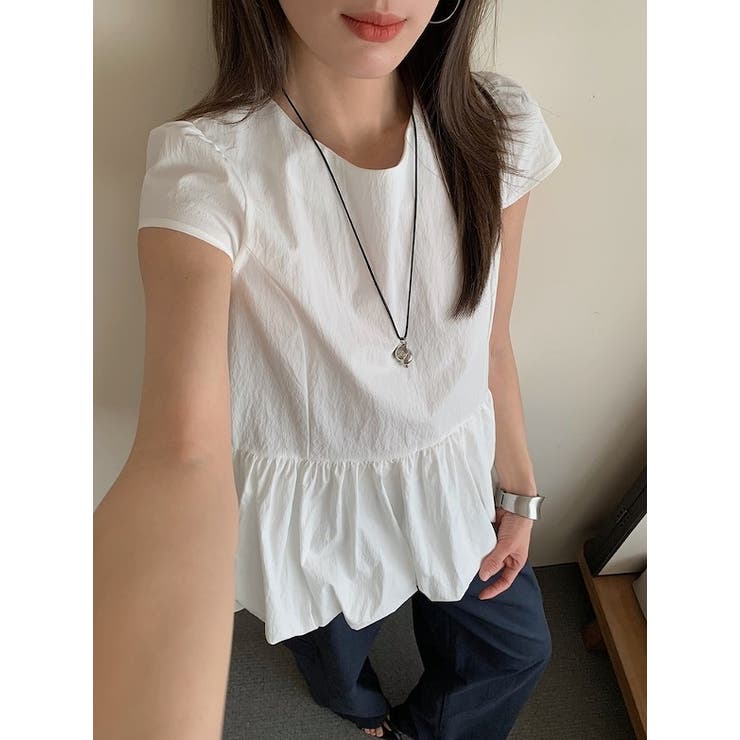 デザインクルーネック半袖トップス | Ulysses | 詳細画像3 