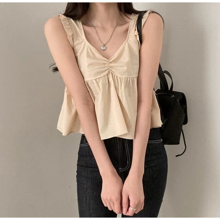 袖なしリボンショートトップス | Ulysses | 詳細画像4 