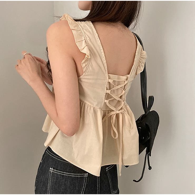 袖なしリボンショートトップス | Ulysses | 詳細画像6 