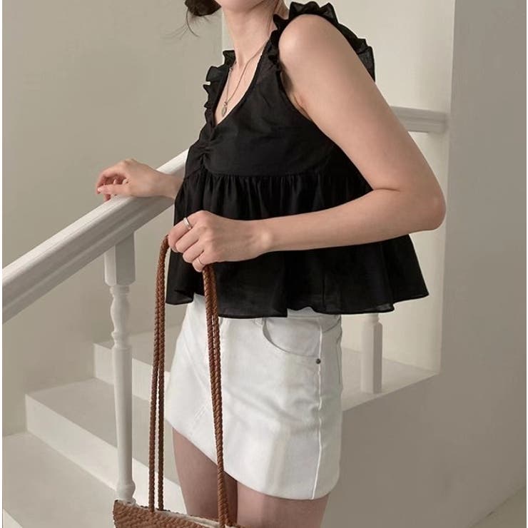 袖なしリボンショートトップス | Ulysses | 詳細画像8 